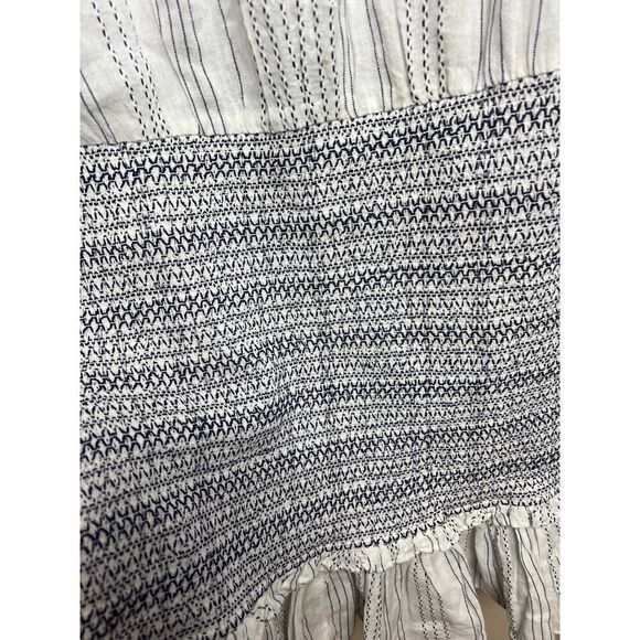 Veronica Beard Cox Smocked Flounce Coverup Mini Dress Sz. L - Picture 9 of 11